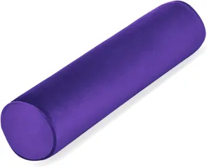 Tinbolunce Memory Foam Round Neck Pillow for Sleeping, Neck Pain Relief, Side Back Stomach Sleeper, Car or Office Chair Sofa,Cervical Bolster Length 24" x 6" Diameter (Purple)