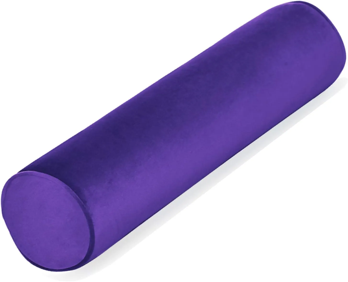Tinbolunce Memory Foam Round Neck Pillow for Sleeping, Neck Pain Relief, Side Back Stomach Sleeper, Car or Office Chair Sofa,Cervical Bolster Length 24" x 6" Diameter (Purple)