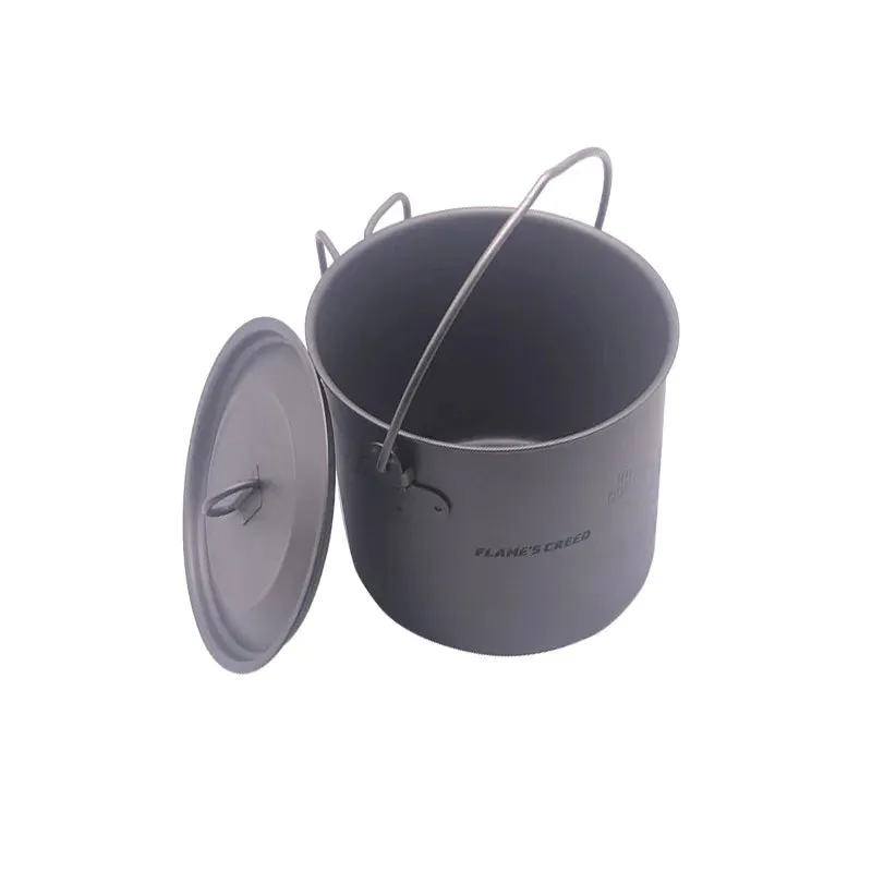 Titanium Cookware Set - Ultralight Outdoor Camping Pot & Pan Combo