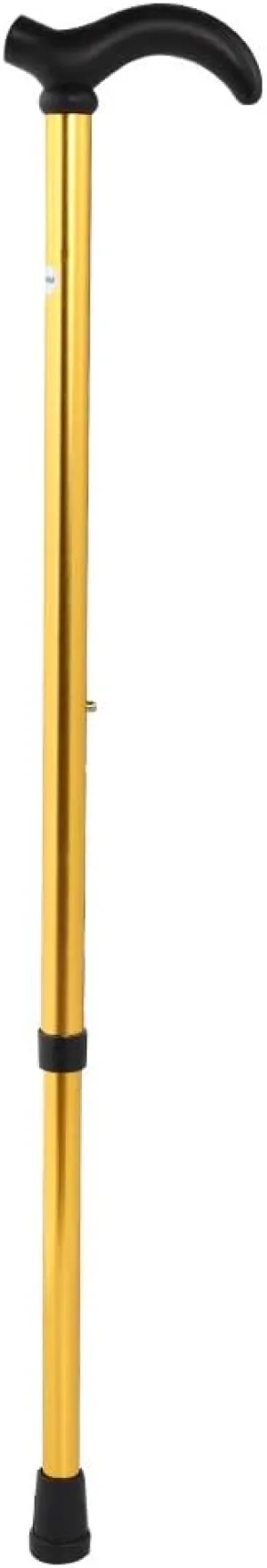 Topyond Adjustable Length Aluminum Alloy Trekking Pole, Two Sections with 6 Modes, Anti-Slip Handle, Gold Color