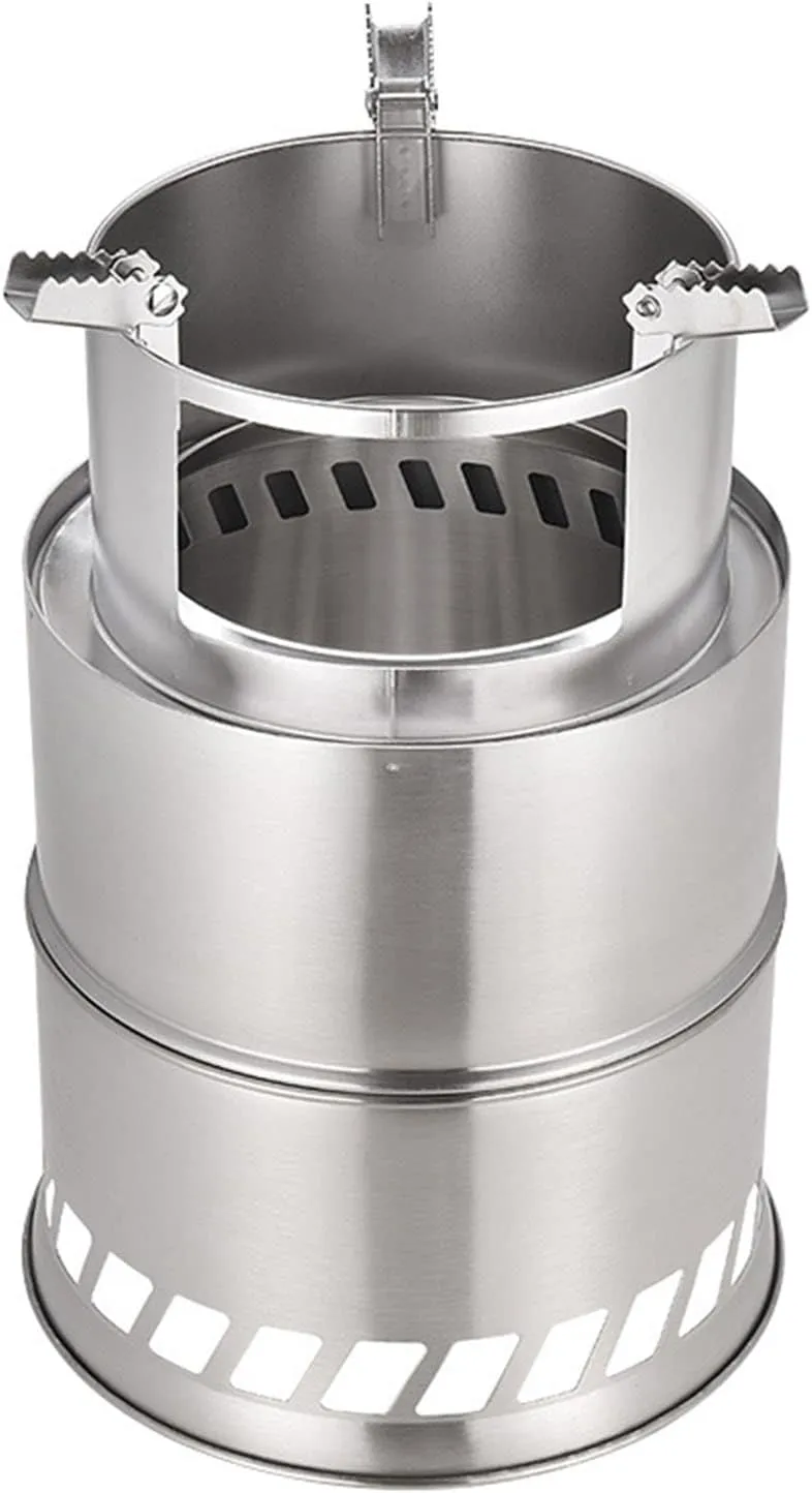 Topyond Camping Stove, Foldable Camping Stove, Stainless Steel, Wood Burning Stove Portable Backpacking Stove for Outdoor Camping Hiking Picnic BBQ