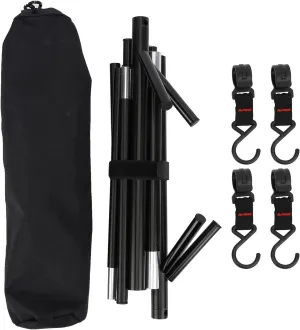 Topyond Compact Triangle Outdoor Storage Tripod - Portable Travel Camping Drying Rack and Cookware Hanger - Space Saving Solution for Your Outdoor Adventures, Camping Essentials