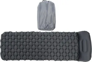 Topyond Ultralight Inflatable Camping Sleeping Pad, Portable Leakproof Single Air Mattress with Pillow and Storage Bag for Outdoor Camping