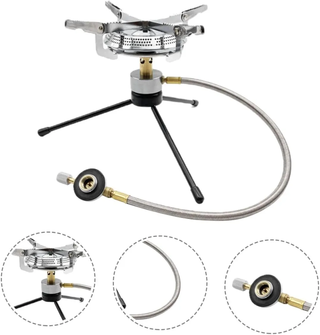 Totority 1set Portable Camping Stove Lightweight Outdoor Cooking Burner Compact and Wind Resistant for Hiking Picnics and Camping Trips for Backpacking and Family Cooking