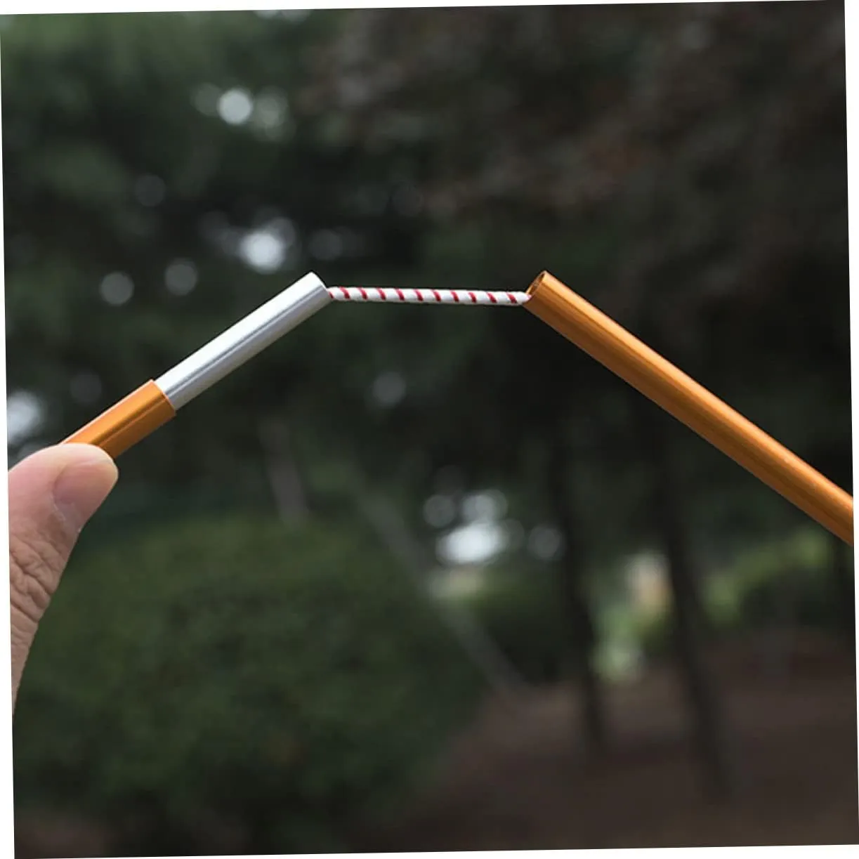 Totority Tent Poles Camping Canopy Portable Stake Foldable Support Lightweight Hiking Outdoor Elastic Telescoping