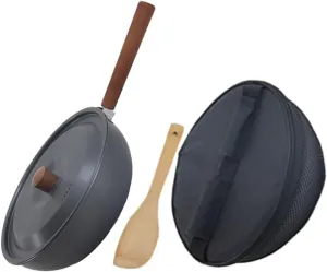 Toyvian 1set Portable Outdoor Frying Pan Detachable Aluminum Skillet for Camping Picnics Outdoor Cooking Nonstick Frying Pan Efficient Heat Distribution Gear