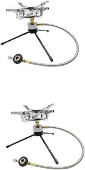 Toyvian 2 Sets Outdoor Camping Gas Burner Stove Portable Head for Hiking and Picnics Compact Design for for Outdoor Cooking