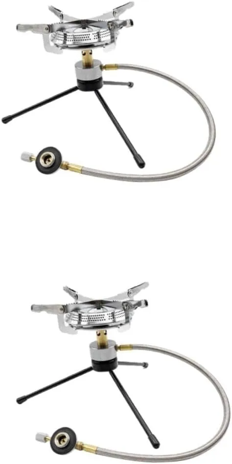 Toyvian 2 Sets Outdoor Camping Gas Burner Stove Portable Head for Hiking and Picnics Compact Design for for Outdoor Cooking