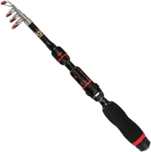 Toyvian Telescopic Fishing Rod Portable Folding Fishing Pole for Saltwater and Freshwater Convenient Accessory for Fish Lovers Durable and Lightweight Design