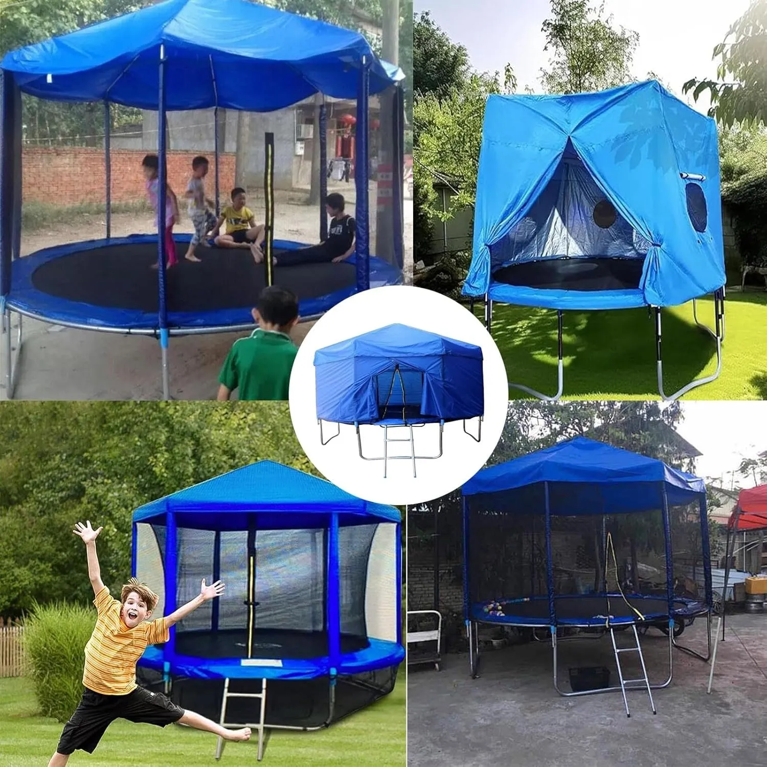 Trampoline Canopy Shade Cover for 6ft-16ft Frames, Protective UV Canopy for Trampoline Accessories, Durable Weather-Resistant Trampoline Shade, Outdoor Fun