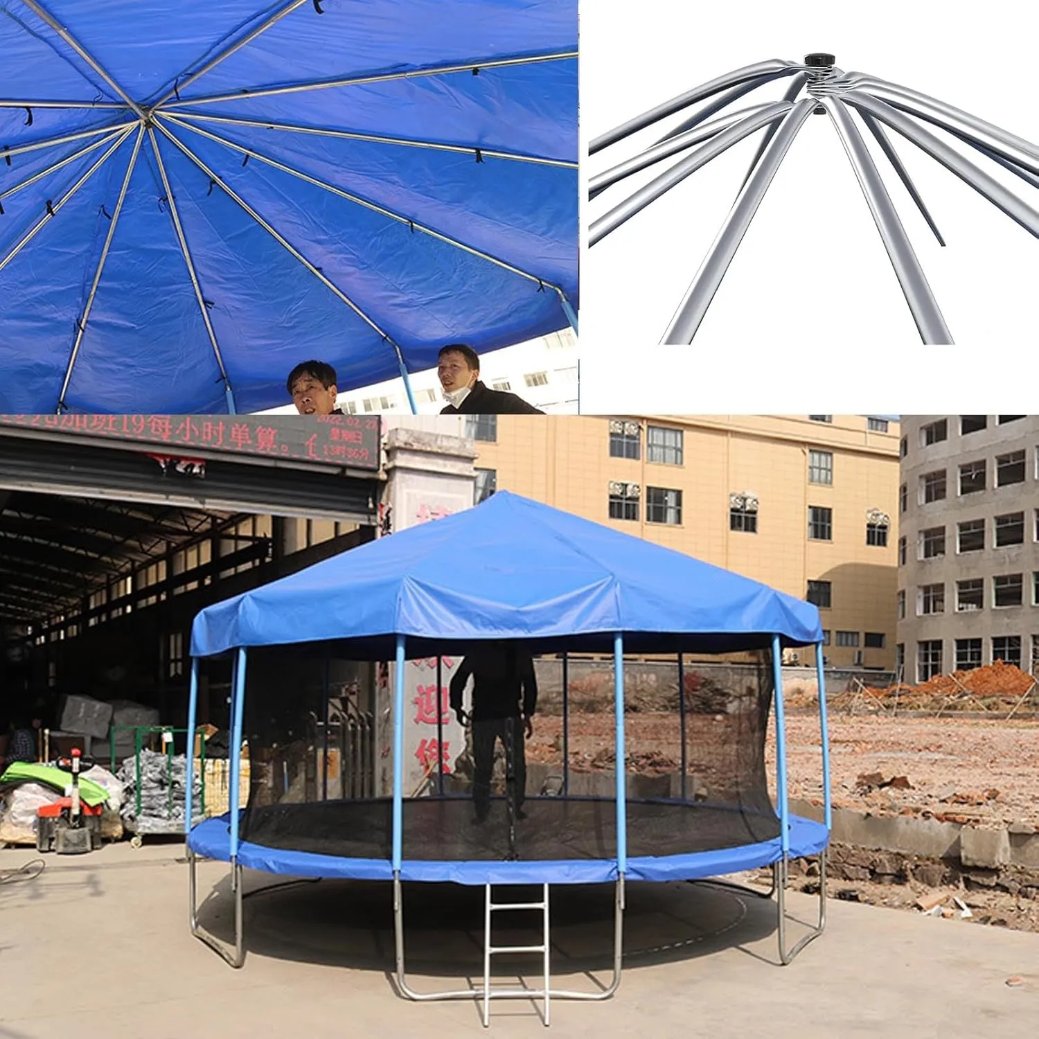 Trampoline Canopy Shade Cover for 6ft-16ft Frames, Protective UV Canopy for Trampoline Accessories, Durable Weather-Resistant Trampoline Shade, Outdoor Fun