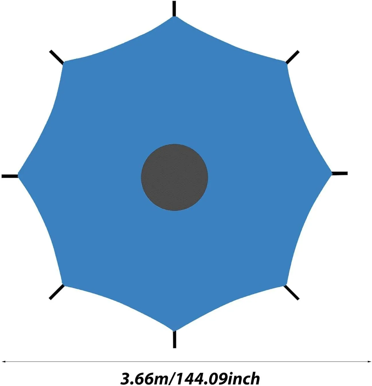 Trampoline Shade Cover, 6/8/12 Pole Trampoline Tent Cover, Waterproof Oxford Trampoline Canopy Trampoline Tent Cover, Anti-UV Trampoline Sunshade Cover for Outdoor Backyard Playground