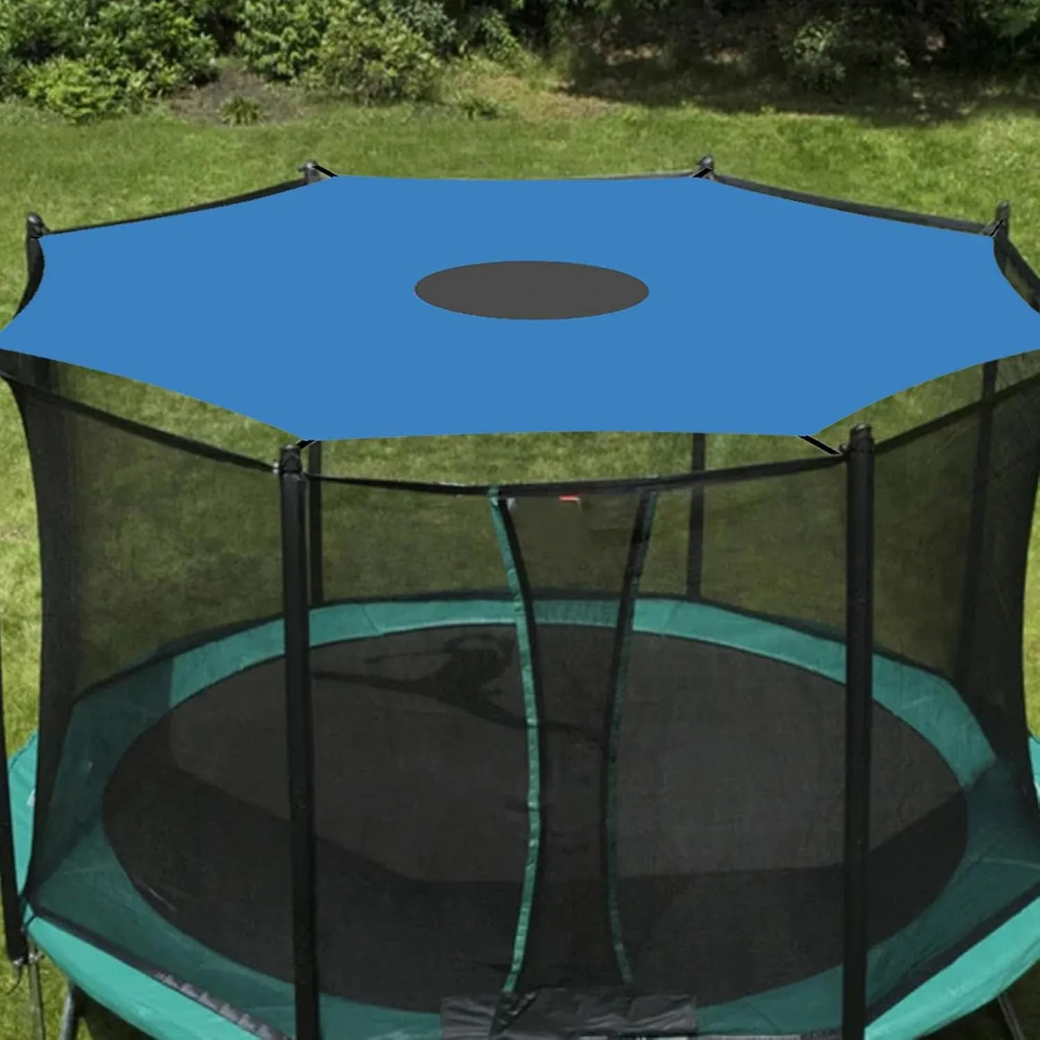 Trampoline Shade Cover, 6/8/12 Pole Trampoline Tent Cover, Waterproof Oxford Trampoline Canopy Trampoline Tent Cover, Anti-UV Trampoline Sunshade Cover for Outdoor Backyard Playground