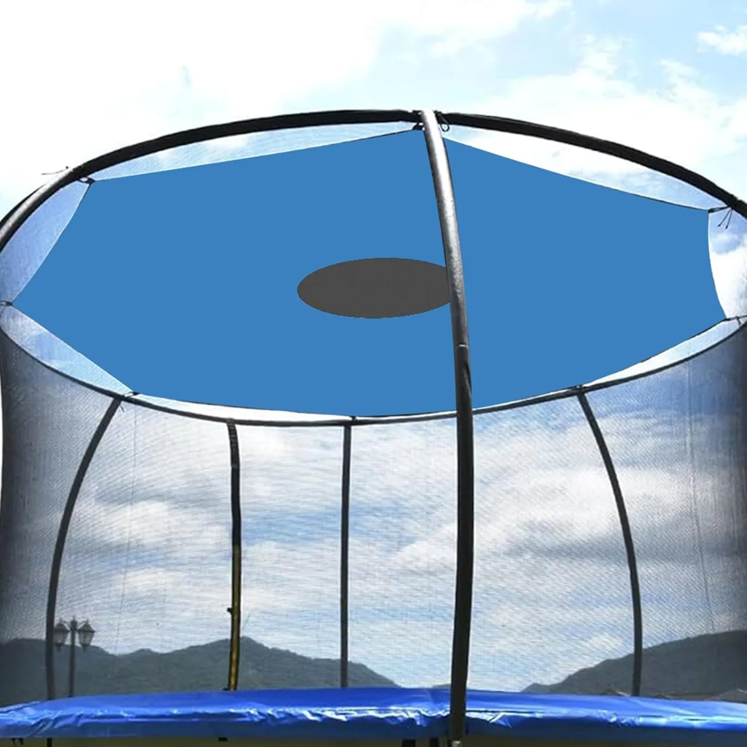Trampoline Shade Cover, 6/8/12 Pole Trampoline Tent Cover, Waterproof Oxford Trampoline Canopy Trampoline Tent Cover, Anti-UV Trampoline Sunshade Cover for Outdoor Backyard Playground
