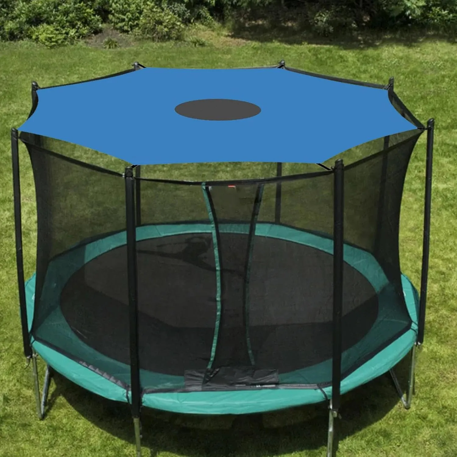 Trampoline Shade Cover, 6/8/12 Pole Trampoline Tent Cover, Waterproof Oxford Trampoline Canopy Trampoline Tent Cover, Anti-UV Trampoline Sunshade Cover for Outdoor Backyard Playground