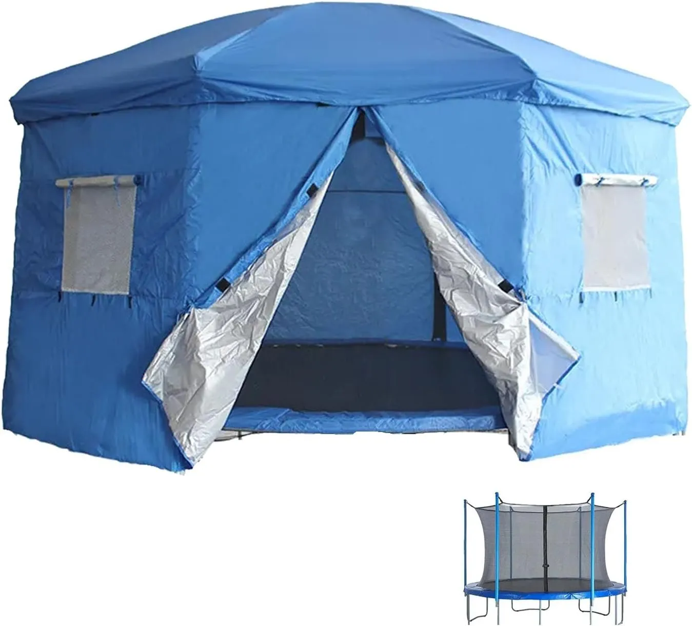 Trampoline Tent Round Trampoline Top Cover for 6ft/8ft/10ft/12ft/14ft/16ft Straight Pole Trampoline Shade Cover Accessory Tent Outdoor Fun for Kids