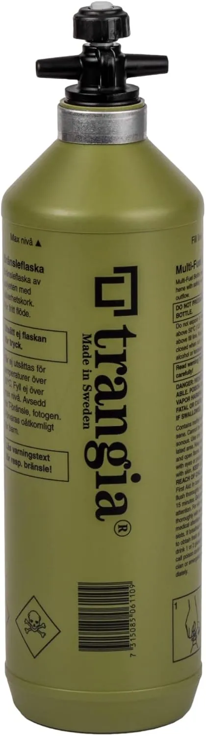 TRANGIA Fuel Storage Bottle | Easy Fill Cap | Green, 1L
