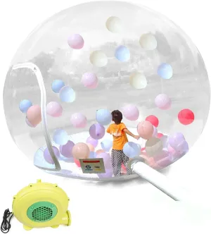 Transparent Inflatable Tent, 10 Ft PVC Tent House with Blower, Bubble Dome for Family Camping, Backyard Party, Stargazing