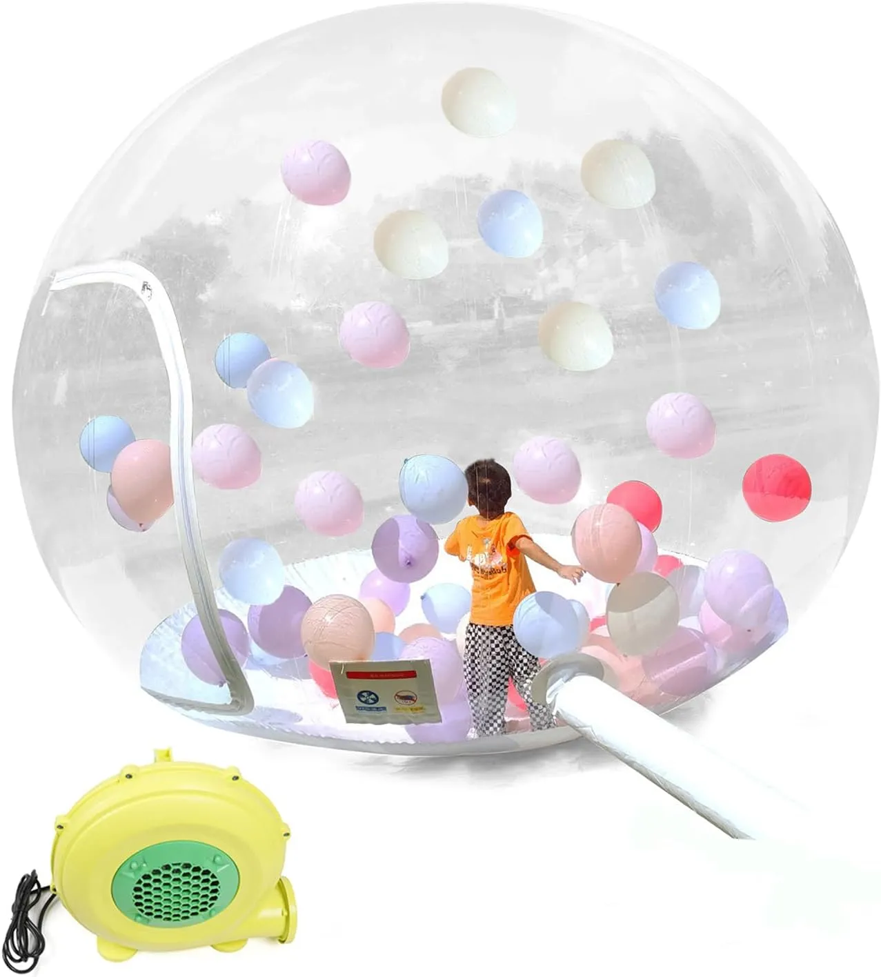Transparent Inflatable Tent, 10 Ft PVC Tent House with Blower, Bubble Dome for Family Camping, Backyard Party, Stargazing