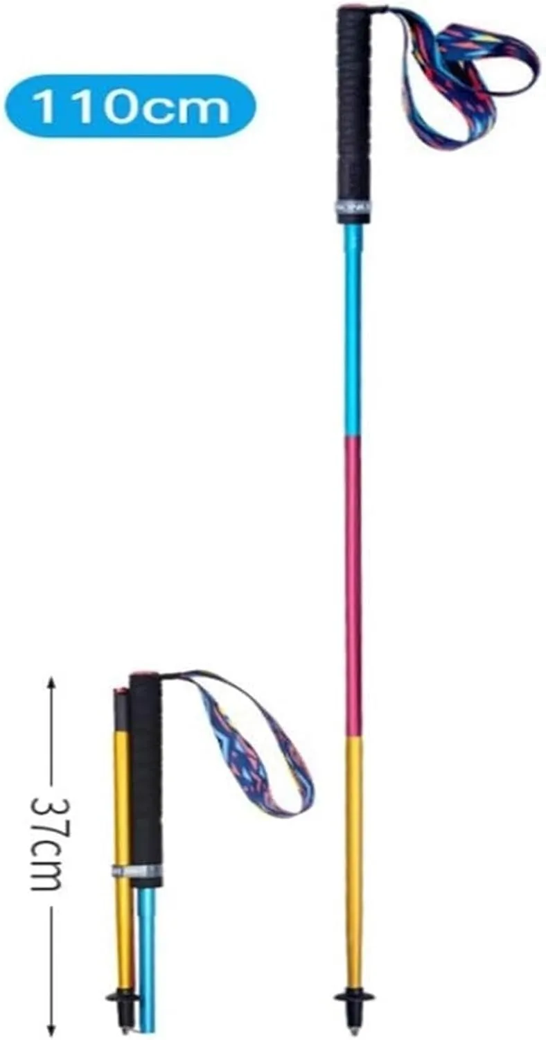 Travel Trekking Pole 2-pc Pack Trekking Poles Adjustable Length Walking Sticks Ultralightwith for Camping Mountaining Outdoor Activities(110cm)