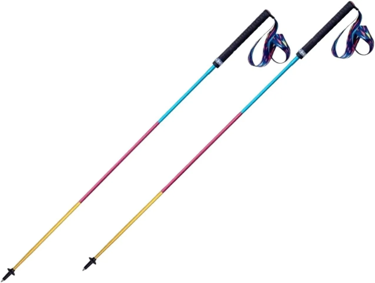 Travel Trekking Pole 2-pc Pack Trekking Poles Adjustable Length Walking Sticks Ultralightwith for Camping Mountaining Outdoor Activities(110cm)