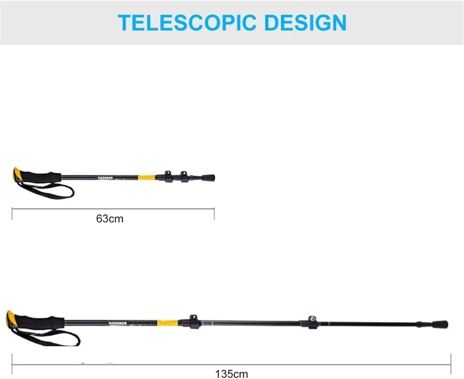 Travel Trekking Pole Adjustable Hiking Walking Sticks Strong Lightweight Aluminum Trekking Poles with EVA Foam Grip Outdoor Activities(Purple)
