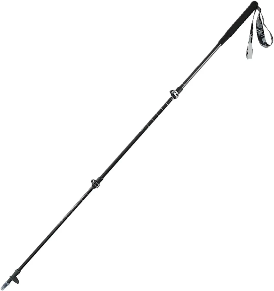Travel Trekking Pole Carbon Fiber Trekking Poles Telescopic Walking Sticks with EVA Grips Ultralight for Backpacking Outdoor Activities(Black)