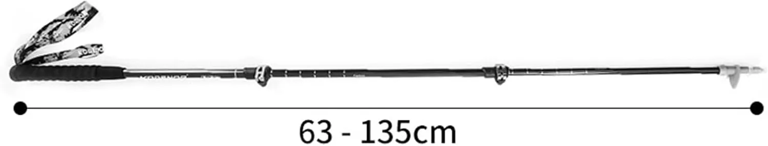 Travel Trekking Pole Carbon Fiber Trekking Poles Telescopic Walking Sticks with EVA Grips Ultralight for Backpacking Outdoor Activities(Red)