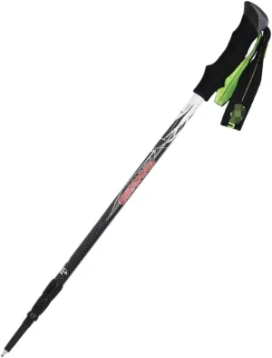 Travel Trekking Pole Lightweight Trekking Poles Carbon Fiber Mountaineering Hiking Poles with Foam EVA Grips Outdoor Activities(Red)