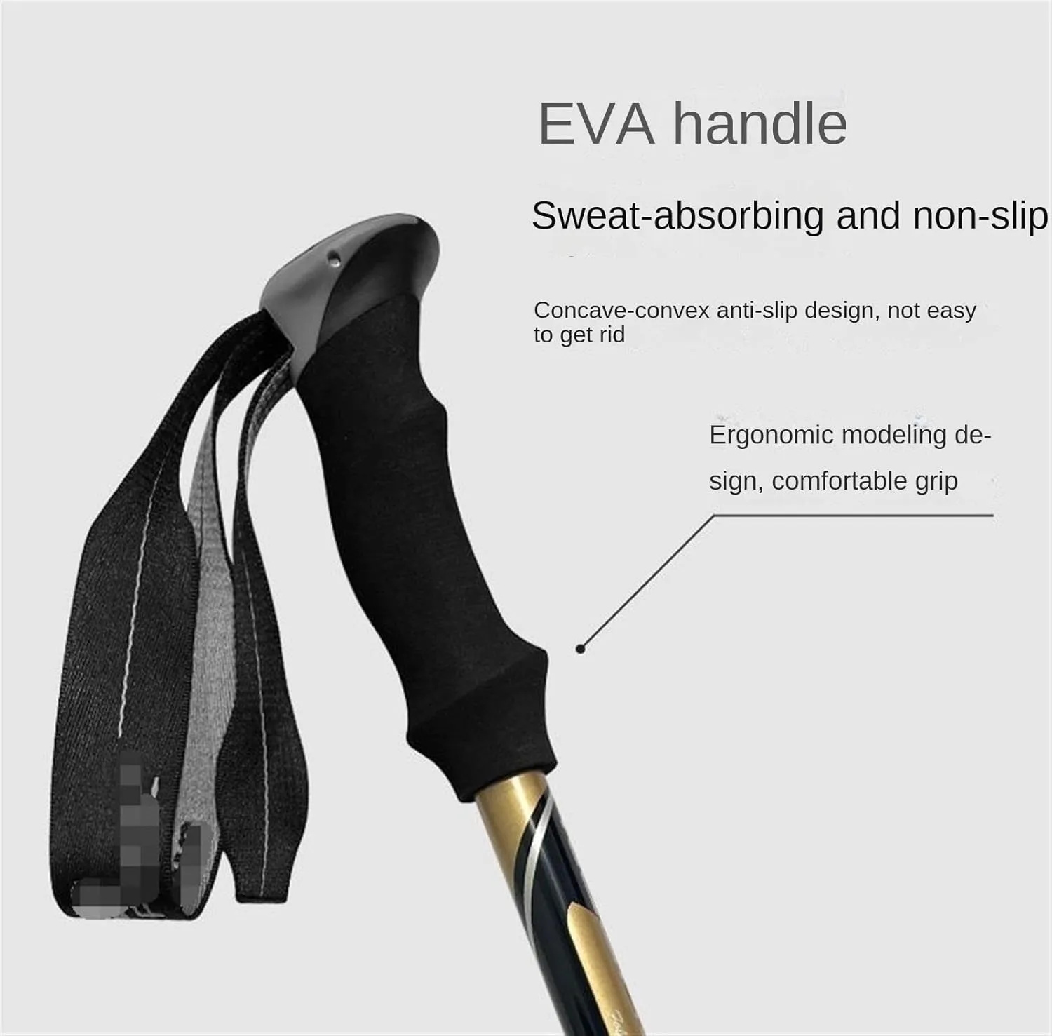 Travel Trekking Pole Trekking Poles Ultra-Light Folding Outdoor Multi-Functional Carbon Fiber Hiking Sticks Outdoor Activities(Blue)