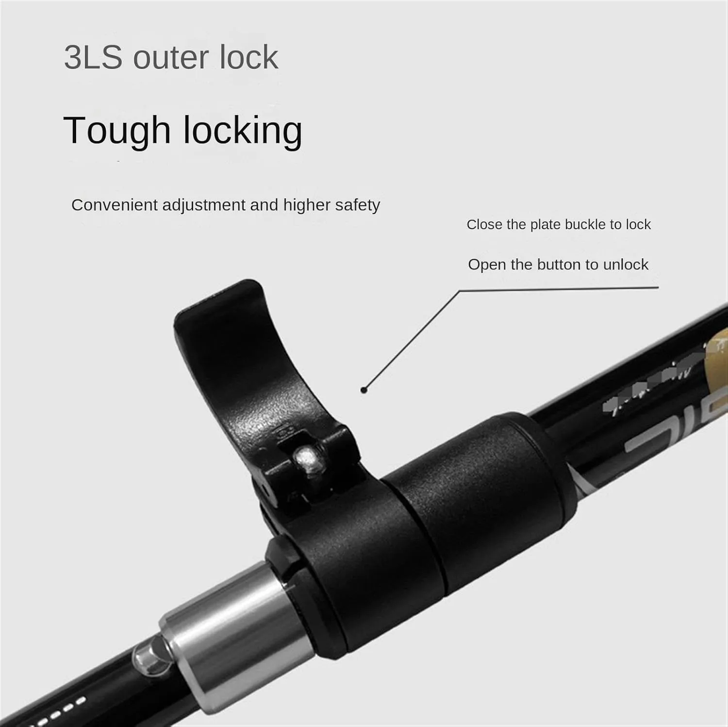 Travel Trekking Pole Trekking Poles Ultra-Light Folding Outdoor Multi-Functional Carbon Fiber Hiking Sticks Outdoor Activities(Blue)