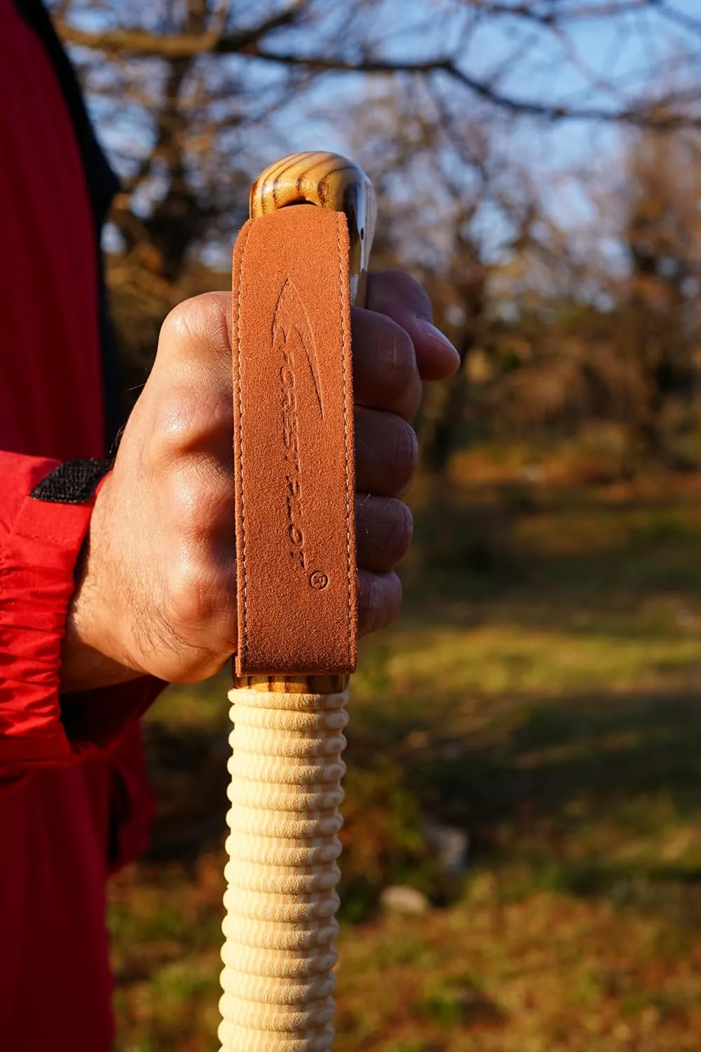 Trekking Pole - 1pc Pack Sassafras Wood Adjustable&Detachable Hiking or Walking Stick