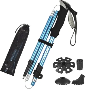 Trekking Pole Lightweight Collapsible Trekking Pole Five-fold Walking Stick for Hiking Camping Backpacking,Folding Trekking Pole