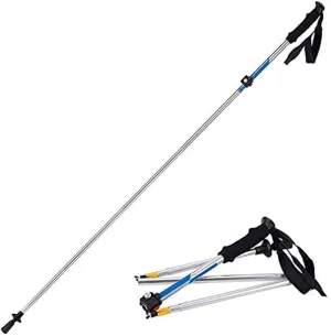 Trekking Pole- Tech Durable Aluminum Compact Folding Collapsible Trekking Hiking Pole