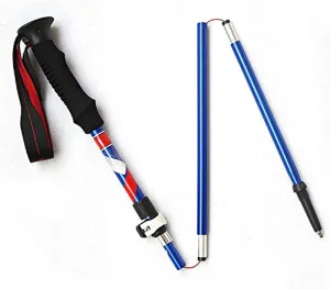 Trekking Pole- Trekking Poles Collapsible Hiking Poles Auminum Alloy Walking Stick, Adjustable Quick Lock, Folding for Hiking, Camping