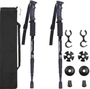 Trekking Poles - 2 Pack with Antishock and Quick Lock System, Telescopic, Collapsible, Ultralight for Hiking, Camping, Mountaining, Backpacking, Walking (A)