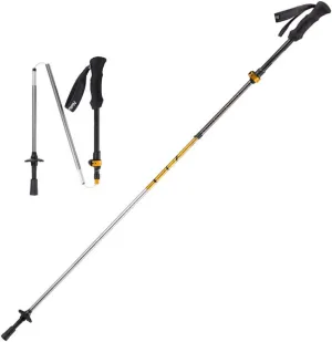 Trekking Poles Collapsible Hiking Poles Lightweight Walking Sticks Foldable Aluminum 7075 with Quick Flip Lock for Hiking Camping Backpacking 2 Pack (Orange)