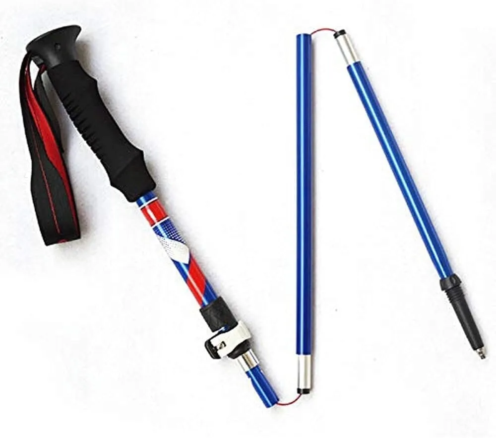 Trekking Poles, Walking Poles Trekking Pole- Trekking Poles Collapsible Hiking Poles Auminum Alloy Walking Stick, Adjustable Quick Lock, Folding for Hiking, Camping