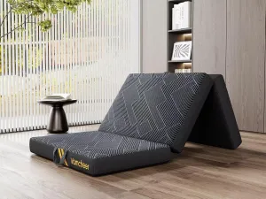 Tri Folding Pad - Foldable Pad for Travel/RV/Camping/Road Trip/Outdoor/Yoga, Tri-fold Memory Foam Pad with Washable Cover, Handle & Non-Slip Bottom
