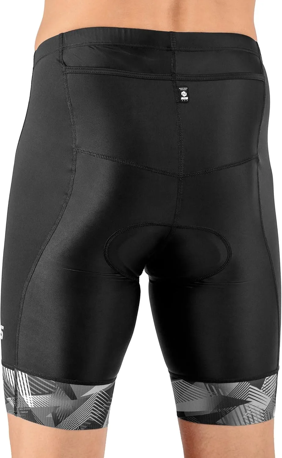 Triathlon Shorts - Men's Padded Tri Shorts with 2 Pockets, Medium Compression