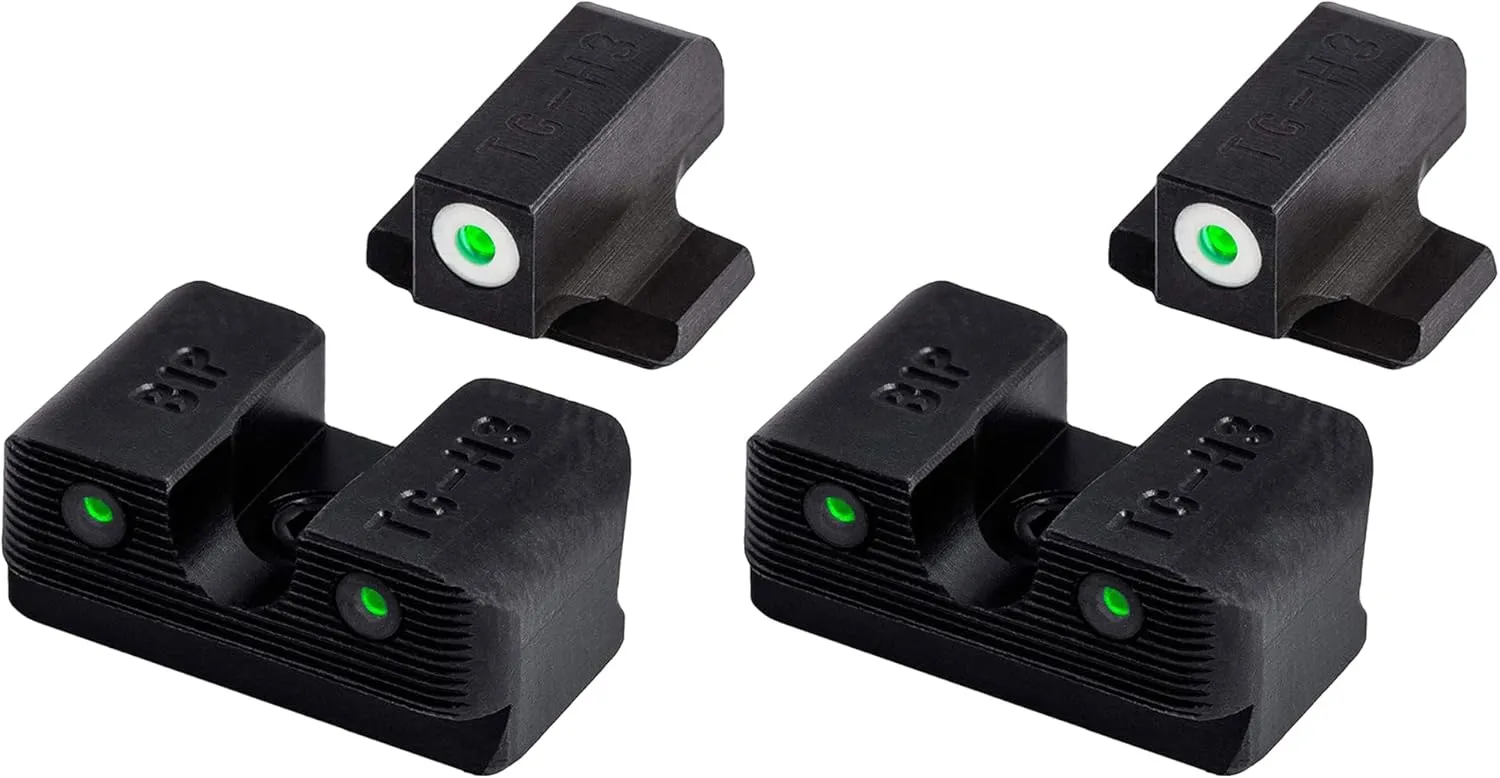 TruGlo Tritium Pro Glow in The Dark Gun Handgun Glock Pistol Laser Sight Accessories with Rear Colors for Beretta PX4 Storm and Green Light (2 Pack)