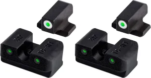 TruGlo Tritium Pro Glow in The Dark Gun Handgun Glock Pistol Laser Sight Accessories with Rear Colors for Beretta PX4 Storm and Green Light (2 Pack)