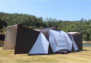 Tunnel Tent 5-8 Person - PU3000mm Waterproof Family Tent with Divided Curtain for Separated Room, Windproof Outdoor Camping Tent with Carry Bag