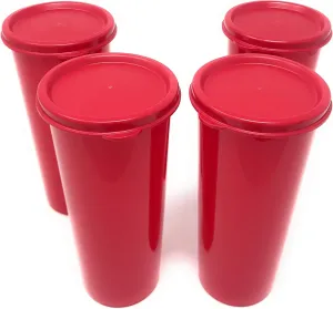 Tupperware Red 16-oz Tumblers Set of 4