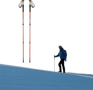 Two Carbon Fiber Hiking Poles for Outdoor Use, 3 - Segment Telescopic and Foldable, Ideal for Trekking and Mountaineering