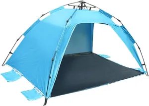 Two person beach tent sunshade, beach sunshade UV resistant, easy to install and lightweight portable cabin tent, suitable for infants, young Children, adults, Medium, blue