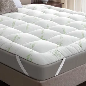 Ultra Soft Twin XL Mattress Topper - Viscose Made from Bamboo Mattress Pad for Back Pain Relief - Naturally Cooling for Hot Sleepers - Machine Washable
