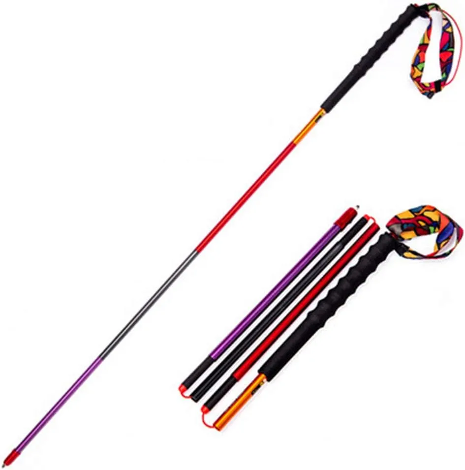 Ultralight Collapsible Aluminum Trekking Poles - 2 Pack with Antishock,Lightweight Strong for Hiking, Camping, Mountaining, Backpacking, Walking, Trekking (E)