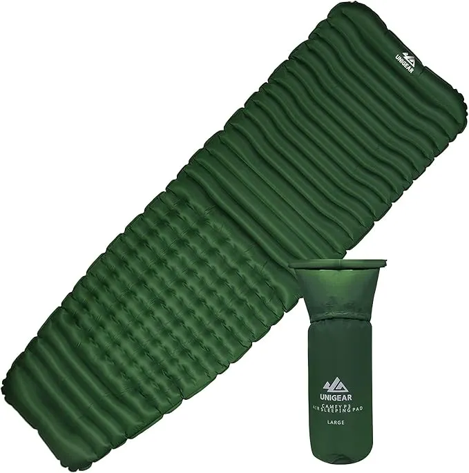 Unigear Camfy P3 Inflatable Sleeping Pad, R-Value 2,Water Resistant, Comfortable Sleeping Mattress for Camping