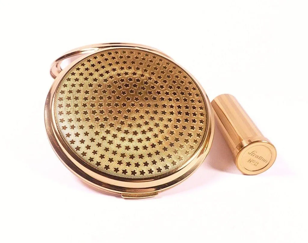 Unused Stratton Vanity Set Compact And Lipstick Holder 1950s